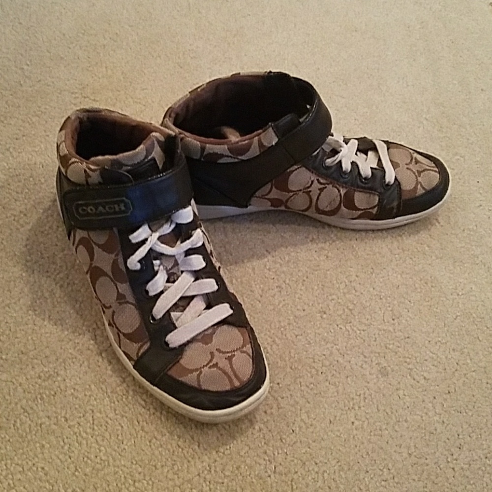 Coach Sneakers- brown and gold